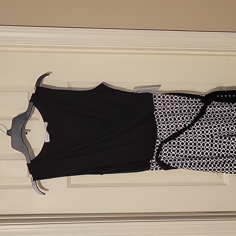 Size Medium Emma & Michele Black & White Tank Top Jumpsuit